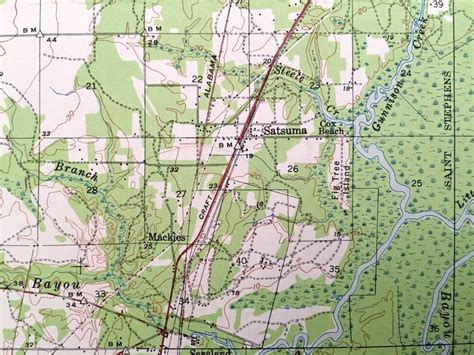 Antique Creola Alabama 1941 Us Geological Survey Topographic Etsy