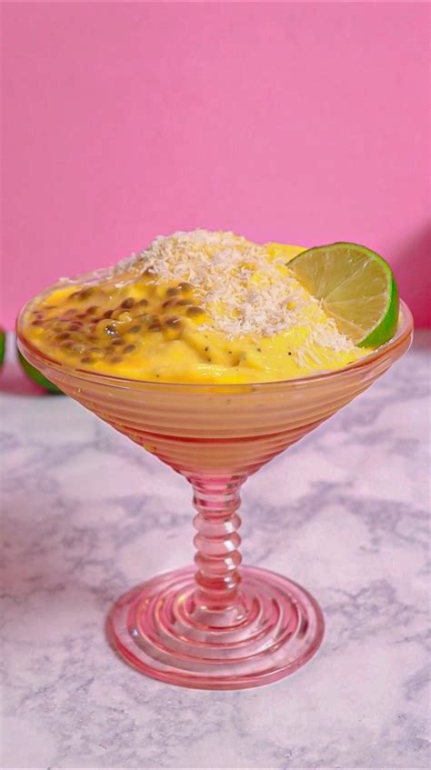 Mango Passionfruit Lime Sorbet No Ice Cream Machine Required Justine Cooks Vegan