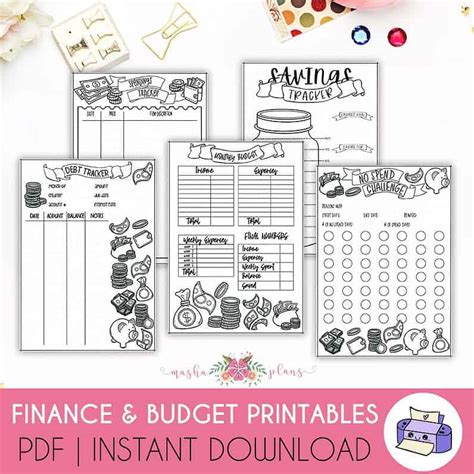 7 Printable Bullet Journal Weekly Spreads Bundle Masha Plans