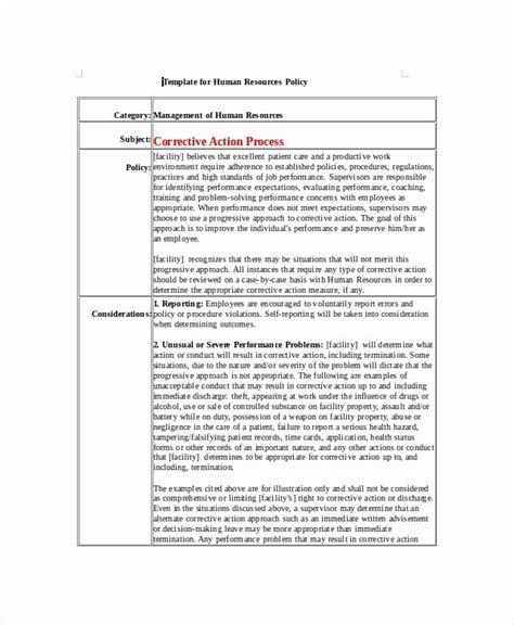 Hr Policy Template Word