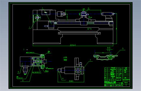 Ca6140车床经济型数控改造设计（横向纵向）【3张cad图纸说明书】autocad 2007模型图纸下载 懒石网