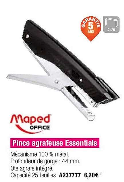 Promo Maped Pince Agrafeuse Essentials Chez Calipage Icatalogue Fr