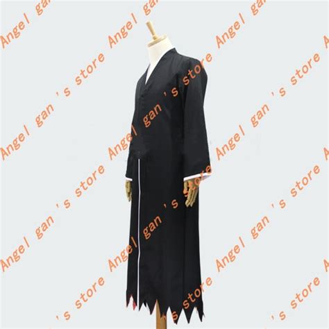 Kurosaki Ichigo Bankai Black Kimono Suit Bleach Cosplay Costume