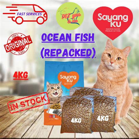 Ready Stock SayangKu Ocean Fish Cat Food REPACK 4KG Makanan Kucing