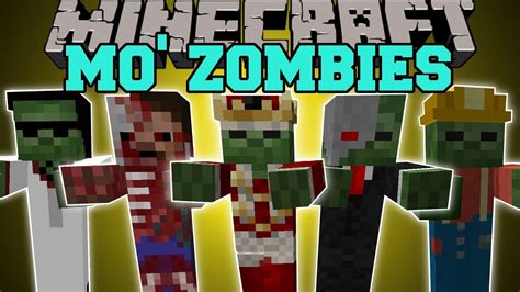 Minecraft Mo Zombies 13 New Types Of Crazy Zombies Mod Showcase Youtube