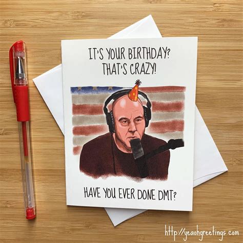 Joe Rogan Birthday Card, Funny Birthday Card, Stoner Birthday Card ...