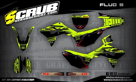 Fluorescent Plastics And Graphics Scrubdesignz Bike Stickers