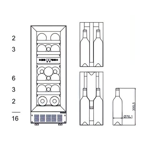 Mquvée Undercounter Wine Fridge Winecave 700 30d Stainless Steel