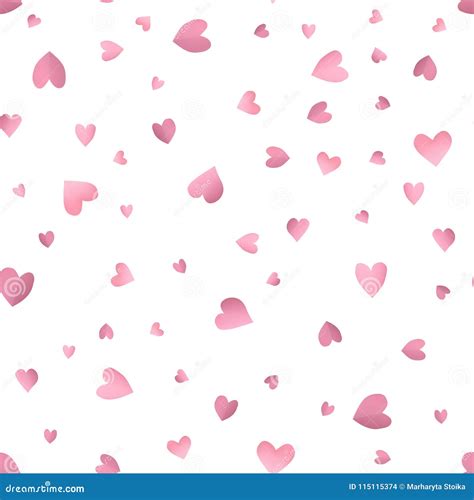 Seamless Pattern Background With Pastel Pink Hearts Stock Vector