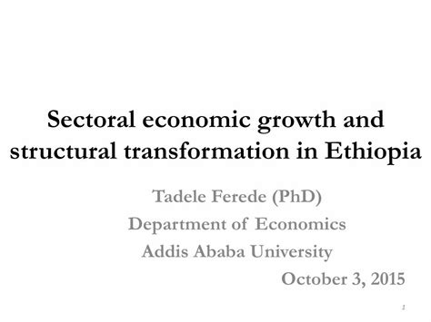 Pdf Sectoral Economic Growth And Structural Transformation In