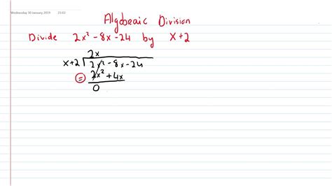 Algebraic Division Youtube