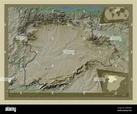 Castilla Y Leon Autonomous Community Of Spain Elevation Map Colored