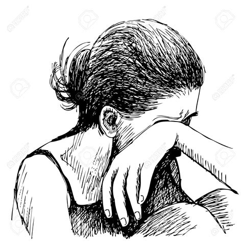 Depressed Girl Crying Drawing At Getdrawings Free Download