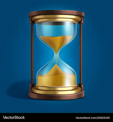 Realistic Hourglass Sand Clock Timer Royalty Free Vector