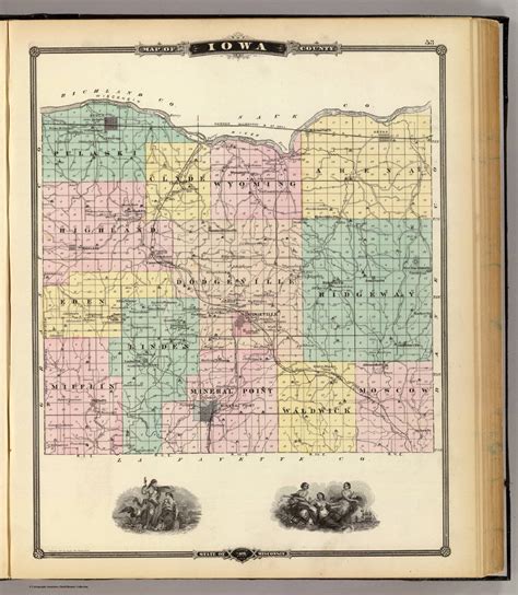 Map Of Iowa County State Of Wisconsin David Rumsey Historical Map