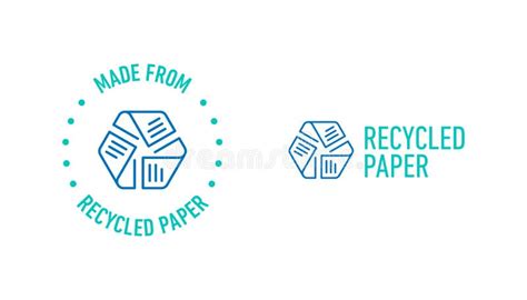 Recycled Paper Vector Icon Logo Badge Stock Vector Illustration Of Arrow Paper 250405195