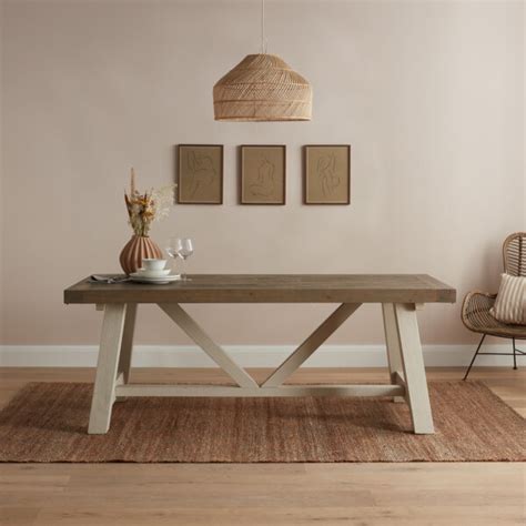 Modern Farmhouse Extendable Dining Table Set M