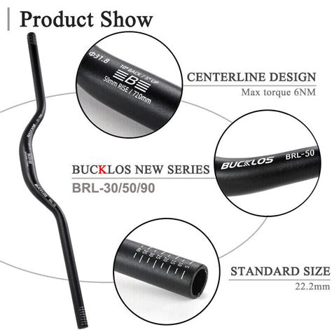 Bucklos Riser Handlebar Bike Mm Aluminum Alloy