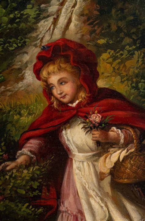 Proantic Une Paire de Tableaux Le Petit Chaperon Rouge XIXème si