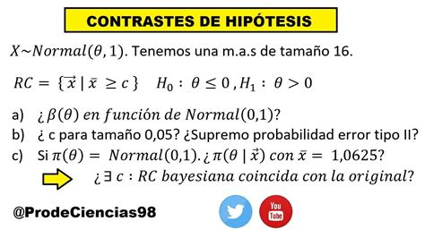 Contrastes De Hipótesis Función De Potencia Tamaño De Un Contraste