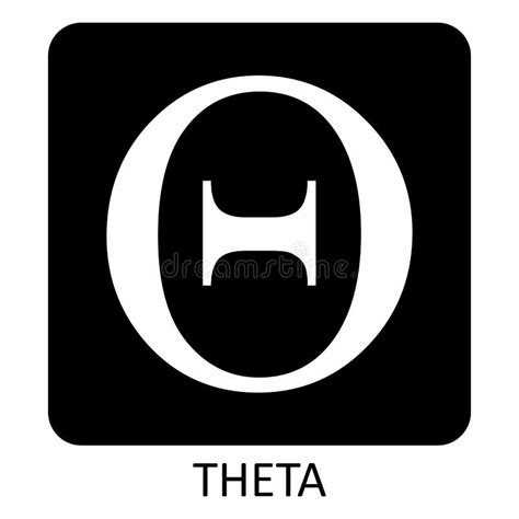 Theta Grec Symbole Teta Zeta Ic Ne Contour Noir Vectoriel Couleur