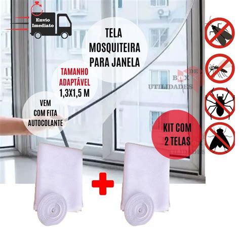 Kit Telas Mosqueteira Para Janela Anti Inseto Tela Mosquiteiro Anti