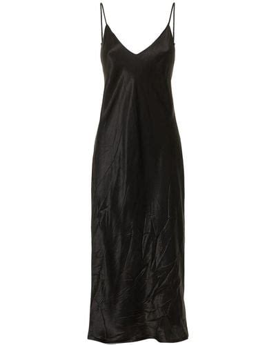 Black Satin Slip Dresses For Women Up To 83 Off Lyst