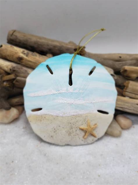 Hand Painted Real Sand Dollar Ornament Sand Dollar Ornament Etsy