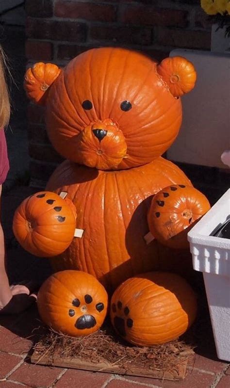 Teddy Bear Pumpkin Pumpkin Halloween Decorations Halloween Pumpkins