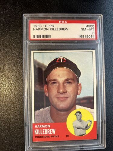 1963 Topps Series 6 500 Harmon Killebrew Twins HOF PSA 8 EBay