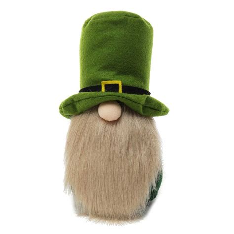 Irish Gnomes St Patricks Day Gnome Sitting Gnomes Green Leprechan