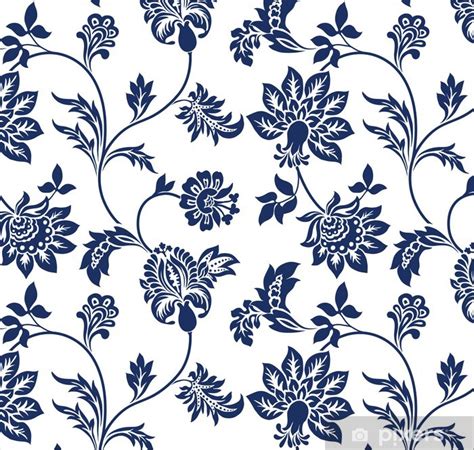 Poster Traditional Floral Pattern Textile Design Royal India Pixers Hk