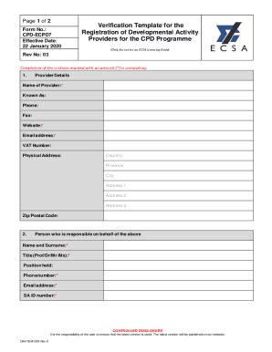 Fillable Online Continuing Professional Development Cpd Forms Fax