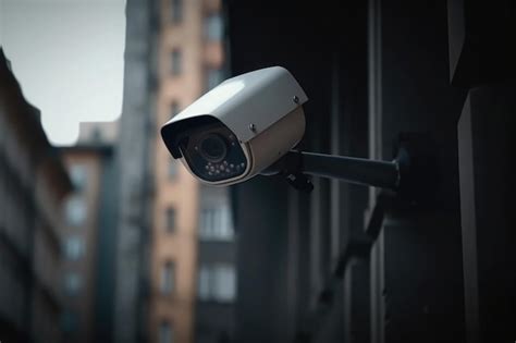 Cámara De Vigilancia En La Calle De La Ciudad Sistema De Monitoreo Cctv