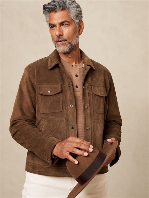 Suede Trucker Jacket Banana Republic