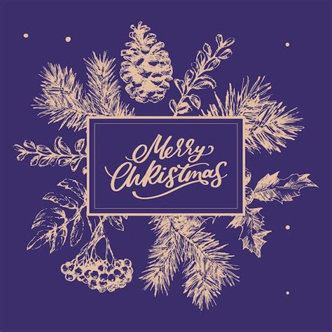 Premium Vector Merry Christmas Happy New Year Typography Set Vector