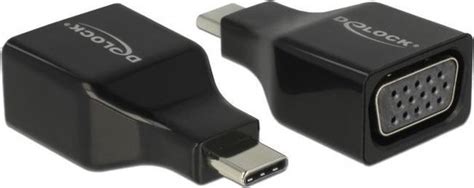 Premium USB C Naar VGA Adapter Met DP Alt Mode 1920 X 1200 Zwart Bol