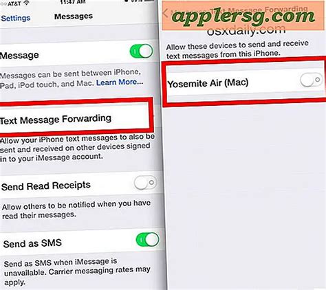 Cara Mengirim Menerima Pesan Teks Dari Mac Dengan Relay SMS Untuk OS X