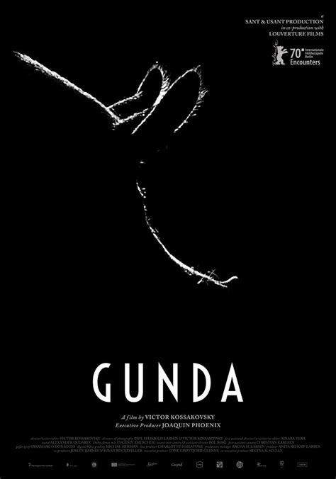 GUNDA Movie poster. A film by Victor Kossakovsky produced by Sant ...