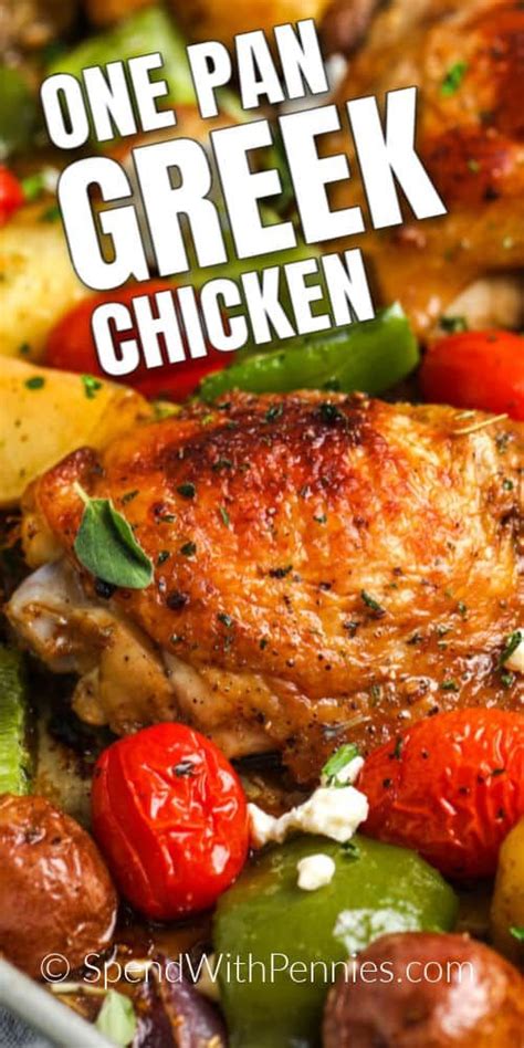 Sheet Pan Greek Chicken Is Perfect For A Weeknight Meal Greek Marinated Chicken Veggies And