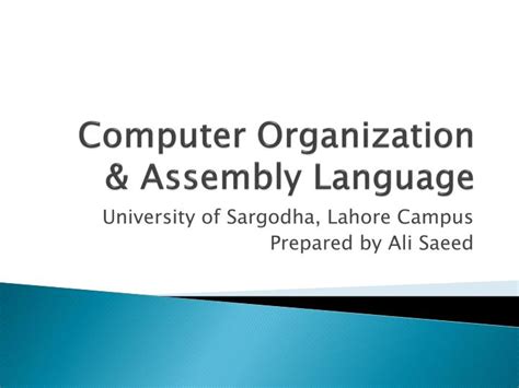 PPT Computer Organization Assembly Language PowerPoint Presentation