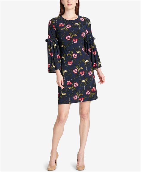 Tommy Hilfiger Floral Print A Line Dress Macys