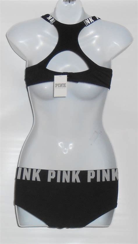 Victorias Secret Pink Ultimate Racerback Push Up Sport Bra S Aa C Hipster S Ebay