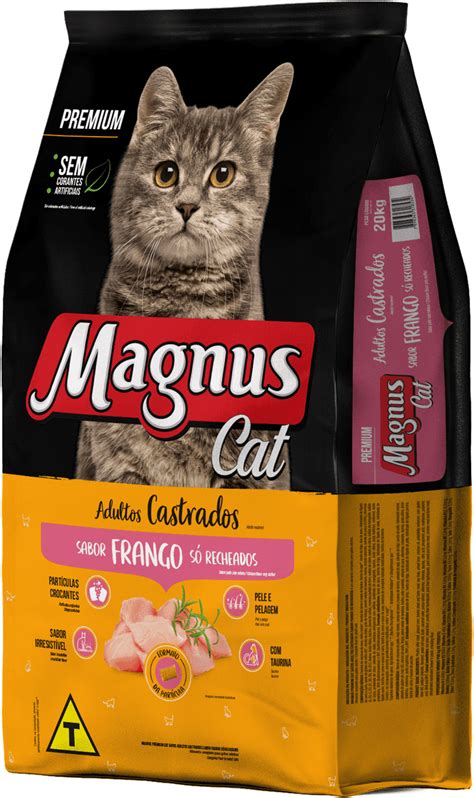 Magnus Cat Premium Gatos Adultos Castrados Frango Só Recheados Adimax