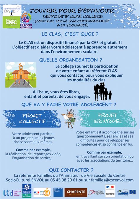 Contrat Local D Accompagnement La Scolarit Clas Centre