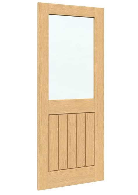 X X Mm Mexicano Half Light Glazed Clear Internal Oak