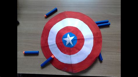 How To Make An Easy Paper Captain America Shield Youtube