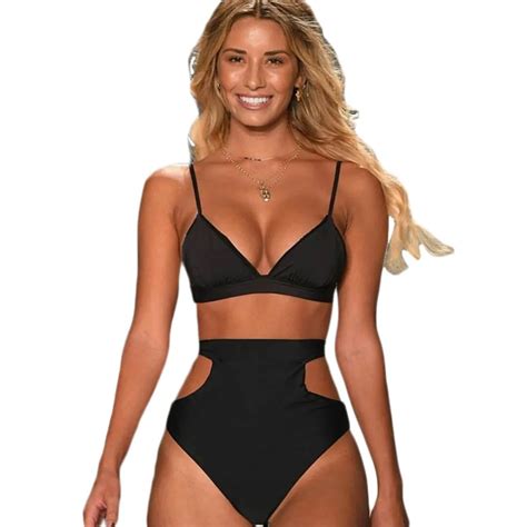 Aliexpress Buy S XXL 5 Colors Sexy Bikini High Waist Swimsuit