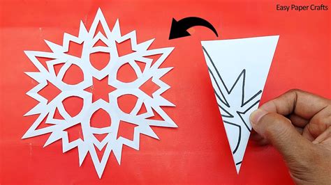 Paper Cutting Design ️ How To Make Paper Snowflake For Christmas Decorations 🎄 Easy Paper Crafts