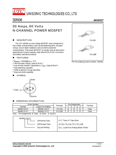 datasheet  field effect transistor mosfet